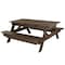 Highwood Usa Rectangle Hometown Picnic Table, Weathered Acorn, 6 ft L, 30 in H Overall AD-TBL-HI02-ACE - alternate 1